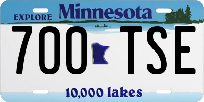 MN license plate 700TSE
