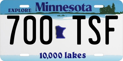 MN license plate 700TSF