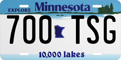 MN license plate 700TSG