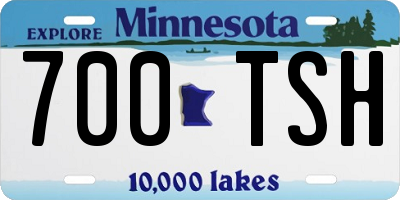 MN license plate 700TSH