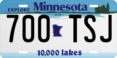 MN license plate 700TSJ