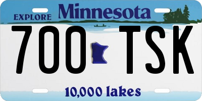 MN license plate 700TSK