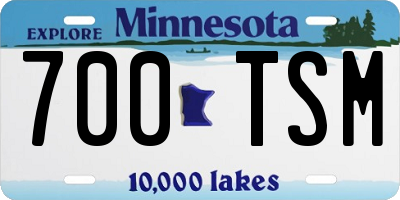 MN license plate 700TSM