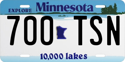 MN license plate 700TSN
