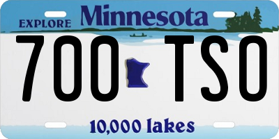 MN license plate 700TSO