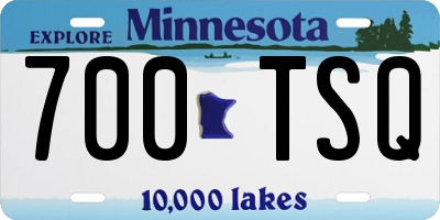 MN license plate 700TSQ