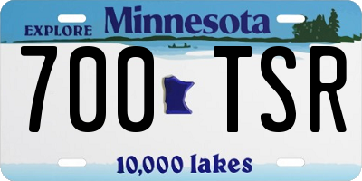 MN license plate 700TSR