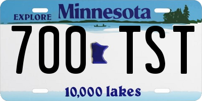 MN license plate 700TST