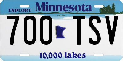 MN license plate 700TSV