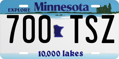 MN license plate 700TSZ
