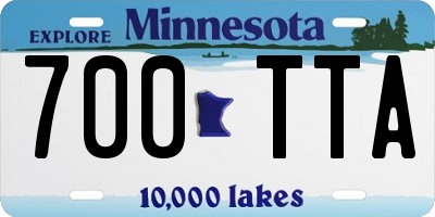 MN license plate 700TTA