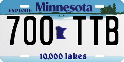 MN license plate 700TTB