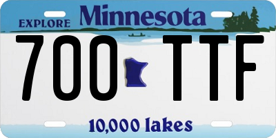 MN license plate 700TTF