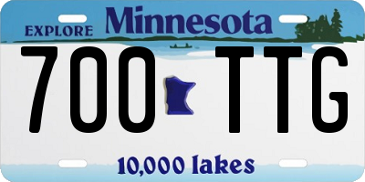 MN license plate 700TTG