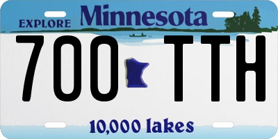 MN license plate 700TTH