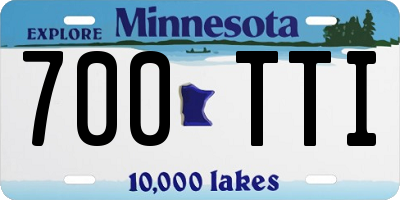 MN license plate 700TTI