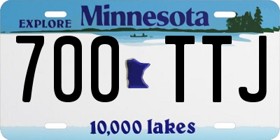 MN license plate 700TTJ