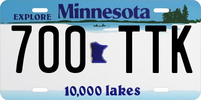 MN license plate 700TTK