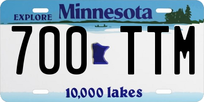 MN license plate 700TTM