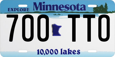 MN license plate 700TTO