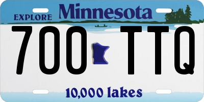 MN license plate 700TTQ