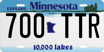 MN license plate 700TTR