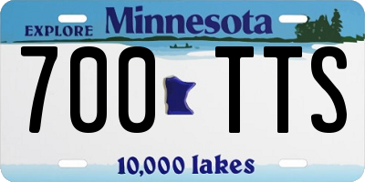 MN license plate 700TTS