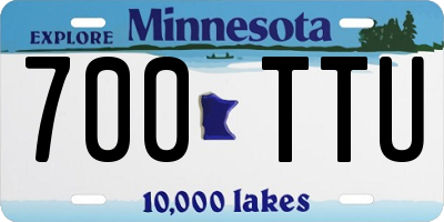 MN license plate 700TTU