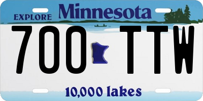 MN license plate 700TTW