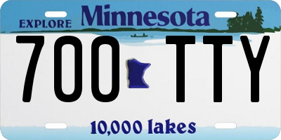 MN license plate 700TTY