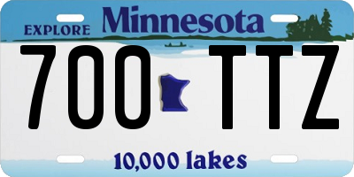 MN license plate 700TTZ