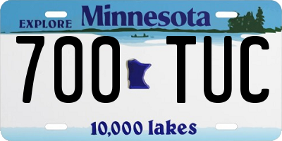 MN license plate 700TUC
