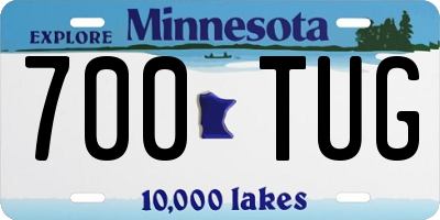 MN license plate 700TUG