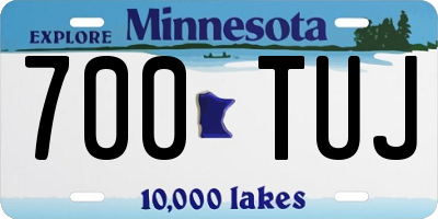 MN license plate 700TUJ