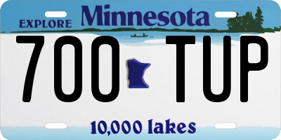 MN license plate 700TUP