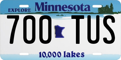 MN license plate 700TUS