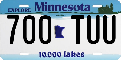 MN license plate 700TUU