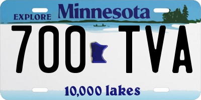 MN license plate 700TVA