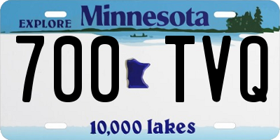 MN license plate 700TVQ