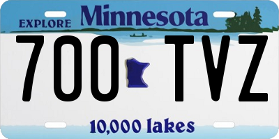 MN license plate 700TVZ