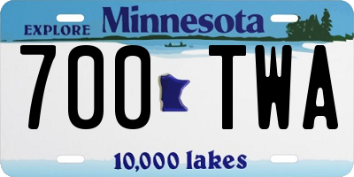 MN license plate 700TWA