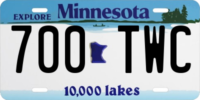 MN license plate 700TWC