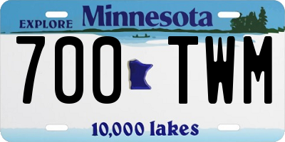 MN license plate 700TWM