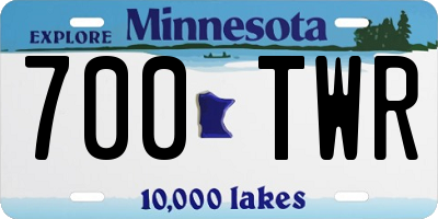 MN license plate 700TWR
