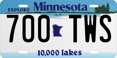 MN license plate 700TWS
