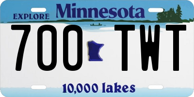 MN license plate 700TWT