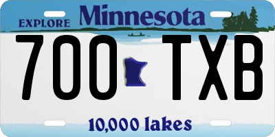 MN license plate 700TXB