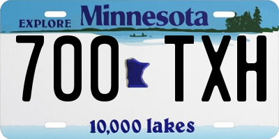 MN license plate 700TXH
