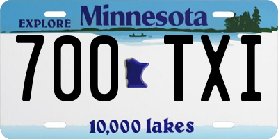 MN license plate 700TXI