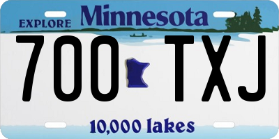 MN license plate 700TXJ